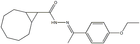 N'-[1-(4-ethoxyphenyl)ethylidene]bicyclo[6.1.0]nonane-9-carbohydrazide Struktur