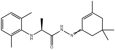 2-(2,6-dimethylanilino)-N'-(3,5,5-trimethyl-2-cyclohexen-1-ylidene)propanohydrazide Struktur