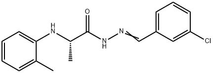 N'-(3-chlorobenzylidene)-2-(2-toluidino)propanohydrazide Struktur