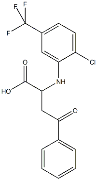 2-[2-chloro-5-(trifluoromethyl)anilino]-4-oxo-4-phenylbutanoic acid Struktur