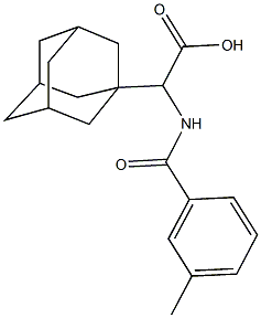 1-adamantyl[(3-methylbenzoyl)amino]acetic acid Struktur