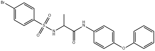 2-{[(4-bromophenyl)sulfonyl]amino}-N-(4-phenoxyphenyl)propanamide Struktur