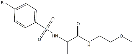 2-{[(4-bromophenyl)sulfonyl]amino}-N-(2-methoxyethyl)propanamide Struktur