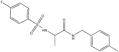 2-{[(4-fluorophenyl)sulfonyl]amino}-N-(4-methylbenzyl)propanamide Struktur