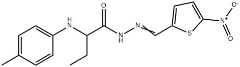 N'-({5-nitro-2-thienyl}methylene)-2-(4-toluidino)butanohydrazide Struktur