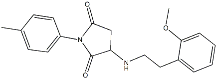 3-{[2-(2-methoxyphenyl)ethyl]amino}-1-(4-methylphenyl)-2,5-pyrrolidinedione Struktur