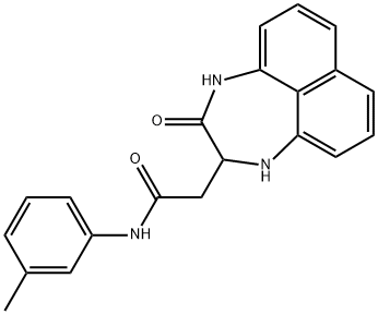 N-(3-methylphenyl)-2-(3-oxo-1,2,3,4-tetrahydronaphtho[1,8-ef][1,4]diazepin-2-yl)acetamide Struktur