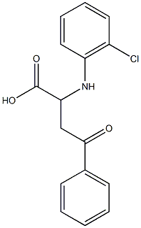 2-(2-chloroanilino)-4-oxo-4-phenylbutanoic acid Struktur