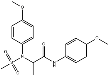 2-[4-methoxy(methylsulfonyl)anilino]-N-(4-methoxyphenyl)propanamide Struktur