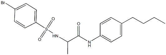 2-{[(4-bromophenyl)sulfonyl]amino}-N-(4-butylphenyl)propanamide Struktur