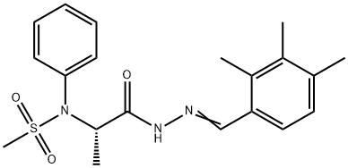 N-{1-methyl-2-oxo-2-[2-(2,3,4-trimethylbenzylidene)hydrazino]ethyl}-N-phenylmethanesulfonamide Struktur