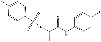 N-(4-fluorophenyl)-2-{[(4-methylphenyl)sulfonyl]amino}propanamide Struktur