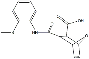 3-{[2-(methylsulfanyl)anilino]carbonyl}-7-oxabicyclo[2.2.1]hept-5-ene-2-carboxylic acid Struktur