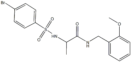 2-{[(4-bromophenyl)sulfonyl]amino}-N-(2-methoxybenzyl)propanamide Struktur