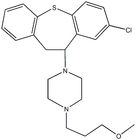 1-(8-chloro-10,11-dihydrodibenzo[b,f]thiepin-10-yl)-4-(3-methoxypropyl)piperazine Struktur