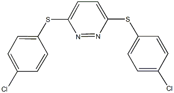 3,6-bis[(4-chlorophenyl)sulfanyl]pyridazine Struktur