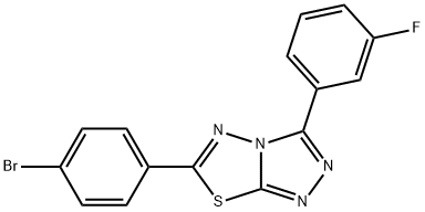 6-(4-bromophenyl)-3-(3-fluorophenyl)[1,2,4]triazolo[3,4-b][1,3,4]thiadiazole Struktur