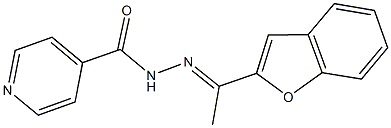 N'-[1-(1-benzofuran-2-yl)ethylidene]isonicotinohydrazide Struktur