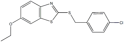 2-[(4-chlorobenzyl)sulfanyl]-1,3-benzothiazol-6-yl ethyl ether Struktur