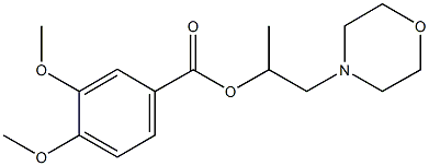 1-methyl-2-(4-morpholinyl)ethyl 3,4-dimethoxybenzoate Struktur