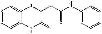 2-(3-oxo-3,4-dihydro-2H-1,4-benzothiazin-2-yl)-N-phenylacetamide Struktur