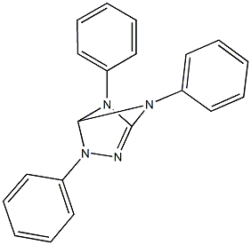 3,5,6-Triphenyl-2,3,5,6-tetraazabicyclo[2.1.1]hex-1-ene Struktur