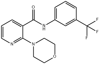 2-(4-morpholinyl)-N-[3-(trifluoromethyl)phenyl]nicotinamide Struktur