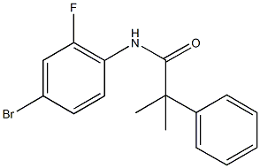 N-(4-bromo-2-fluorophenyl)-2-methyl-2-phenylpropanamide Struktur