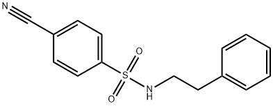 4-cyano-N-(2-phenylethyl)benzenesulfonamide Struktur