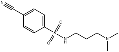 4-cyano-N-[3-(dimethylamino)propyl]benzenesulfonamide Struktur