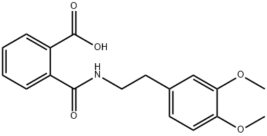 2-({[2-(3,4-dimethoxyphenyl)ethyl]amino}carbonyl)benzoic acid Struktur