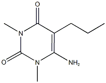 6-amino-1,3-dimethyl-5-propylpyrimidine-2,4(1H,3H)-dione Struktur