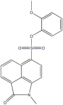 2-methoxyphenyl 1-methyl-2-oxo-1,2-dihydrobenzo[cd]indole-6-sulfonate Struktur