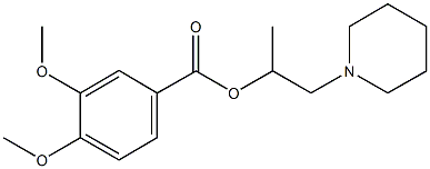 1-methyl-2-(1-piperidinyl)ethyl 3,4-dimethoxybenzoate Struktur