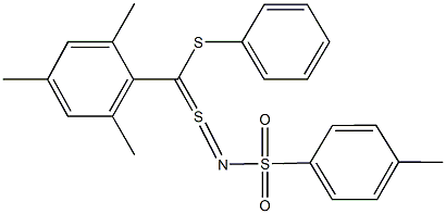 N-{[mesityl(phenylsulfanyl)methylene]-lambda~4~-sulfanylidene}-4-methylbenzenesulfonamide Struktur