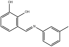 3-{[(3-methylphenyl)imino]methyl}-1,2-benzenediol Struktur