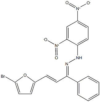 3-(5-bromo-2-furyl)-1-phenyl-2-propen-1-one {2,4-bisnitrophenyl}hydrazone Struktur