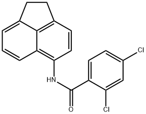 2,4-dichloro-N-(1,2-dihydro-5-acenaphthylenyl)benzamide Struktur