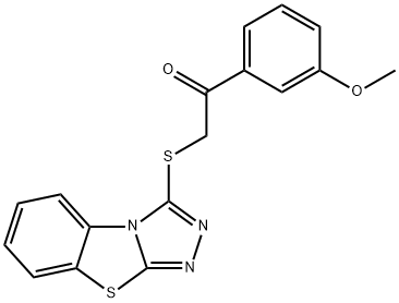 1-(3-methoxyphenyl)-2-([1,2,4]triazolo[3,4-b][1,3]benzothiazol-3-ylsulfanyl)ethanone Struktur