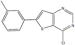 4-chloro-6-(3-methylphenyl)thieno[3,2-d]pyrimidine Struktur