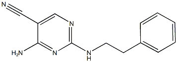 4-amino-2-[(2-phenylethyl)amino]-5-pyrimidinecarbonitrile Struktur