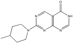 7-(4-methyl-1-piperidinyl)pyrimido[4,5-d]pyrimidin-4(3H)-one Struktur