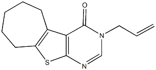 3-allyl-3,5,6,7,8,9-hexahydro-4H-cyclohepta[4,5]thieno[2,3-d]pyrimidin-4-one Struktur