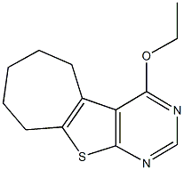 ethyl 6,7,8,9-tetrahydro-5H-cyclohepta[4,5]thieno[2,3-d]pyrimidin-4-yl ether Struktur