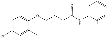 4-(4-chloro-2-methylphenoxy)-N-(2-methylphenyl)butanamide Struktur