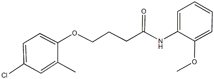 4-(4-chloro-2-methylphenoxy)-N-(2-methoxyphenyl)butanamide Struktur