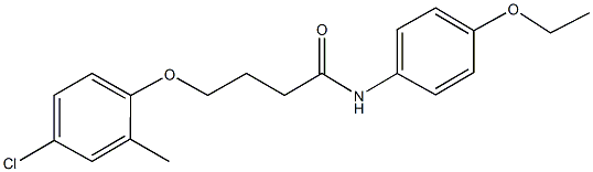 4-(4-chloro-2-methylphenoxy)-N-(4-ethoxyphenyl)butanamide Struktur