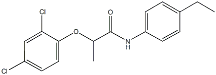 2-(2,4-dichlorophenoxy)-N-(4-ethylphenyl)propanamide Struktur