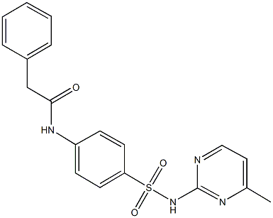 N-(4-{[(4-methyl-2-pyrimidinyl)amino]sulfonyl}phenyl)-2-phenylacetamide Struktur