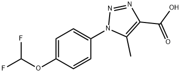 1-(4-Difluoromethoxy-phenyl)-5-methyl-1H-[1,2,3]triazole-4-carboxylic acid Struktur